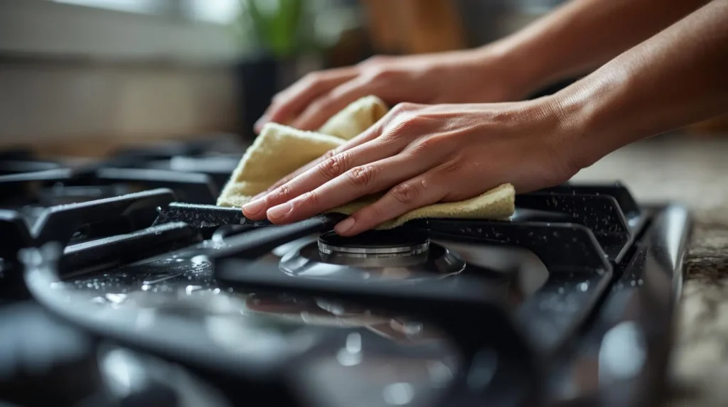 How to clean stovetop burners with vinegar