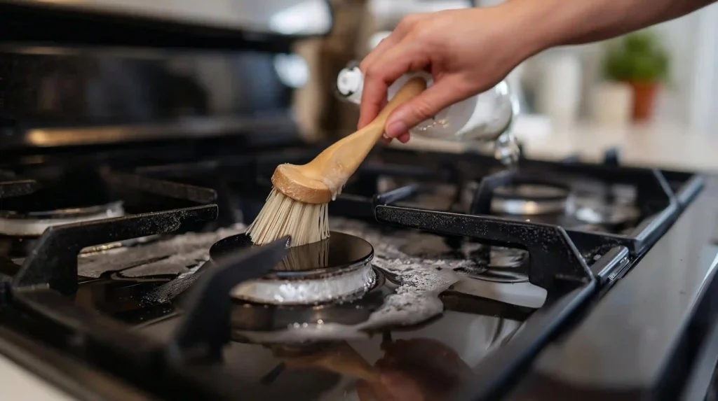 How to clean stovetop burners with vinegar