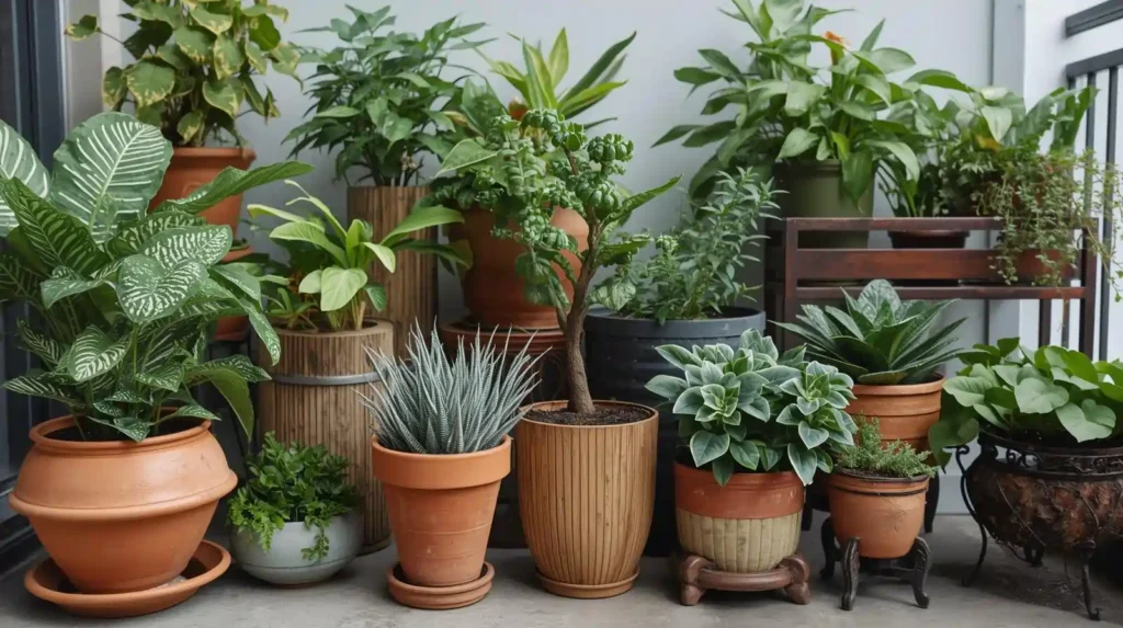 containers for the balcony planatation