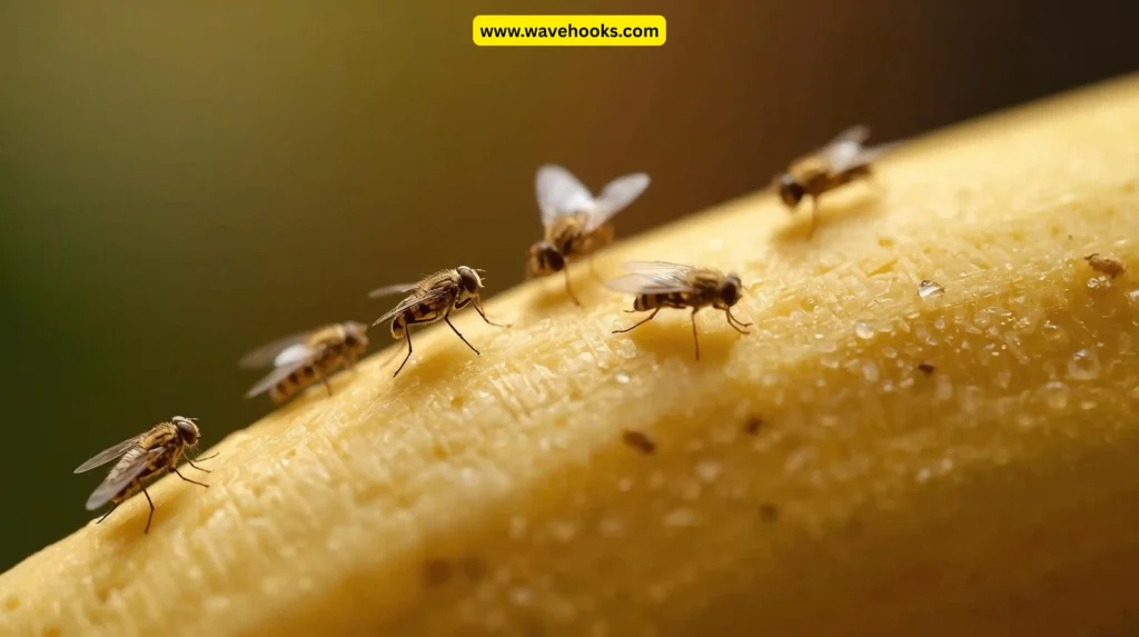 flies on banana