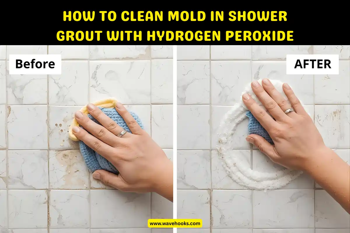 how to clean mold in shower grout with hydrogen peroxide