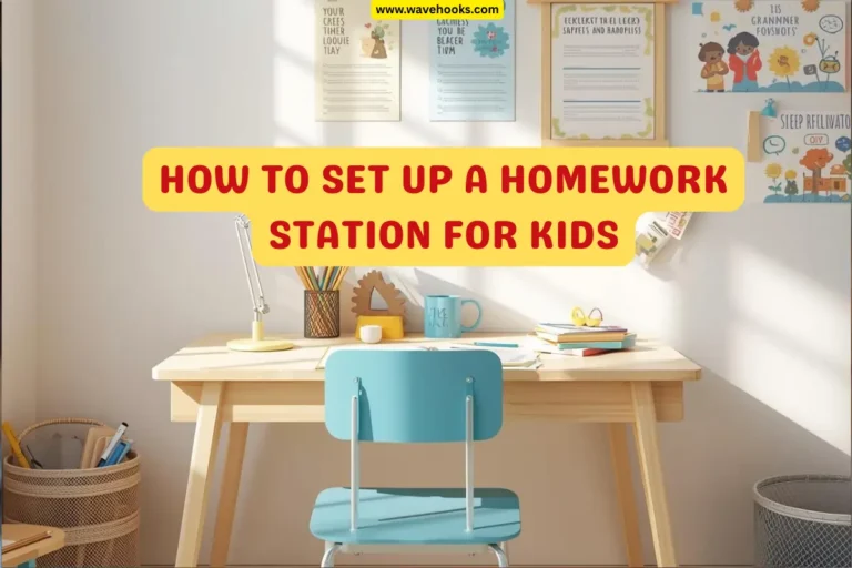 how to set up a homework station for kids