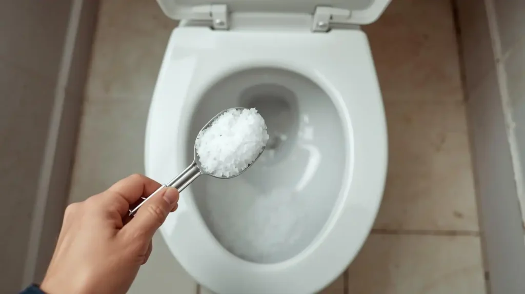 putting salt in the toilet tank