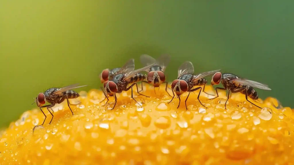 tiny fruit flies