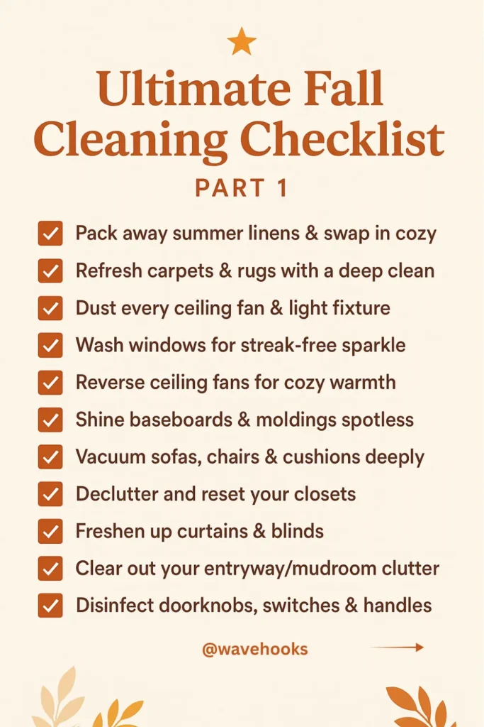 ultimate fall cleaning checklist