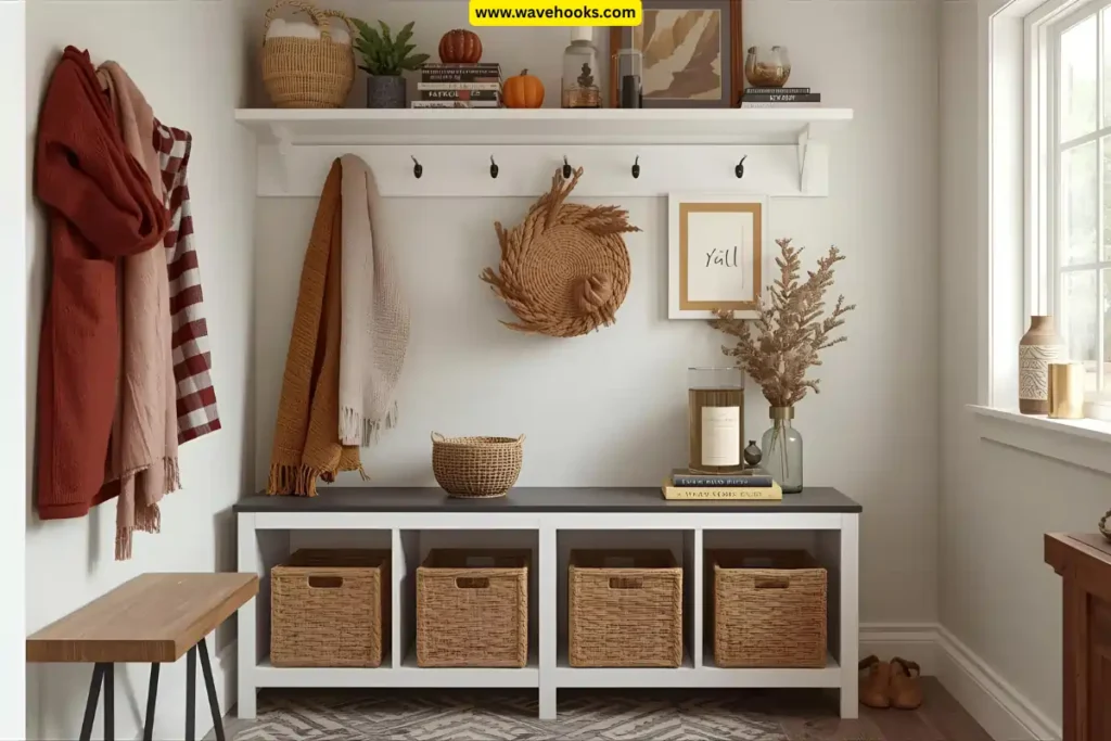 fall home organization hacks in living room