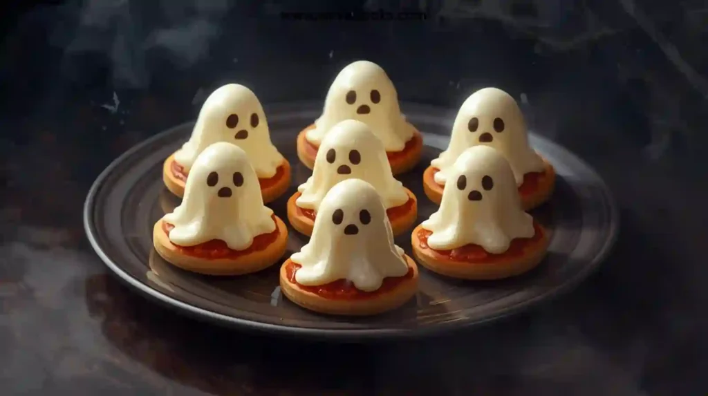 Ghostly Pizza Bites