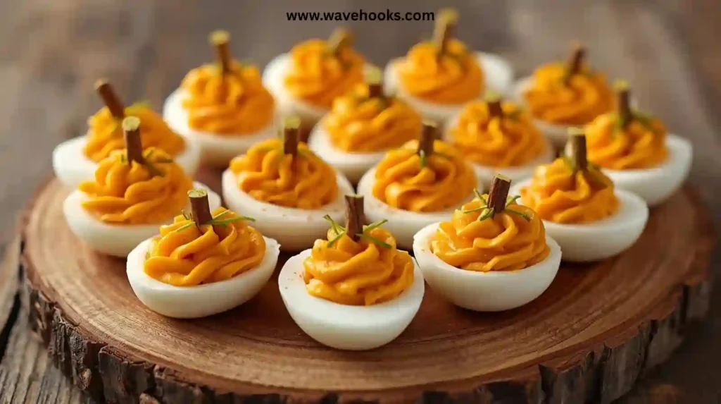 Pumpkin Deviled Eggs