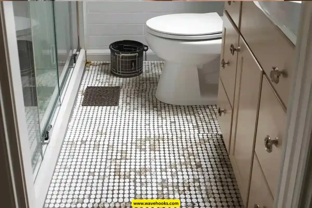5. Dry bathroom floor