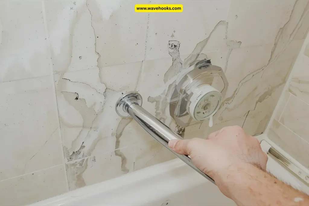 mold near shower tap