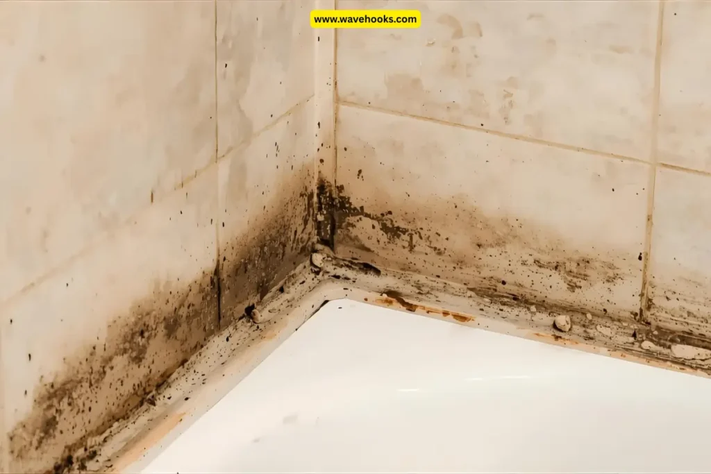 damage of the tiles with mold