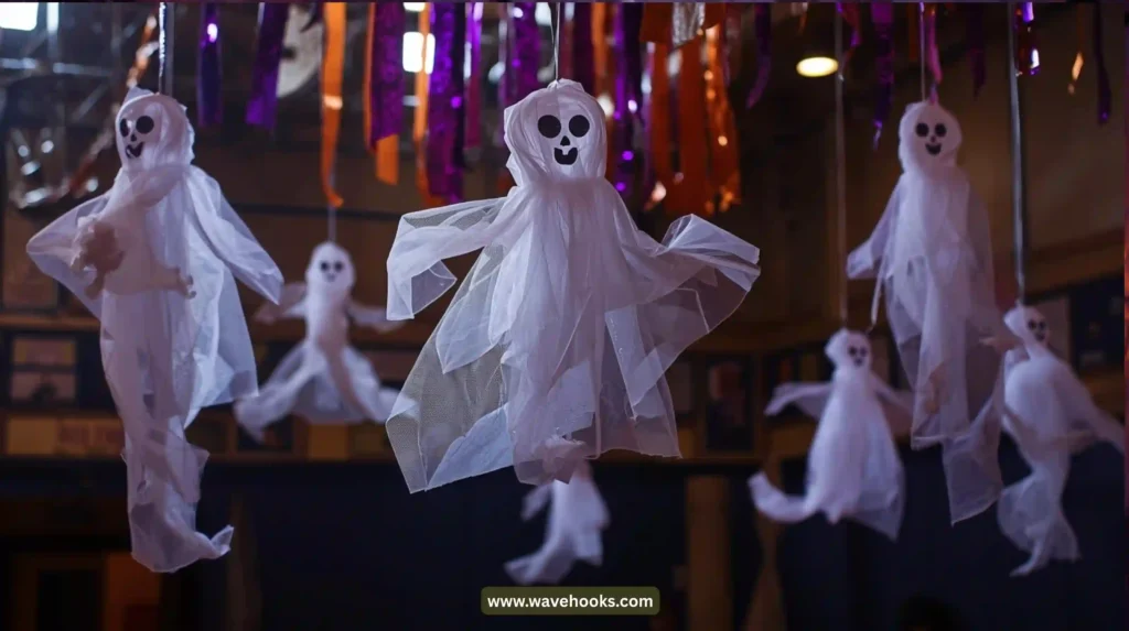 Floating Ghost Balloons with Tulle