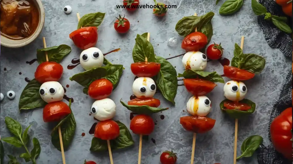 Creepy Caprese Skewers