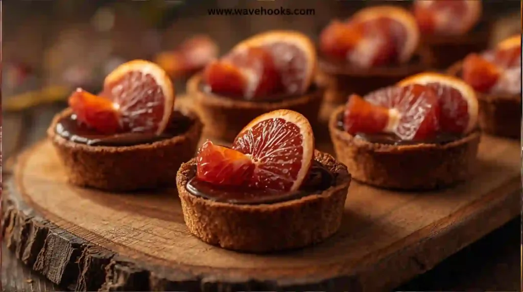 Blood-Orange Dark Chocolate Tartlets