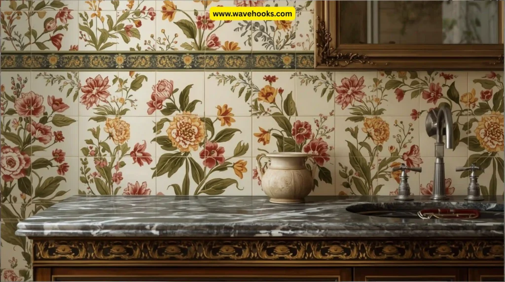 creative idea for bathroom walls instead of paint. painted walls