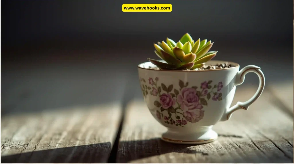 Recycled Teacup Succulent Pot