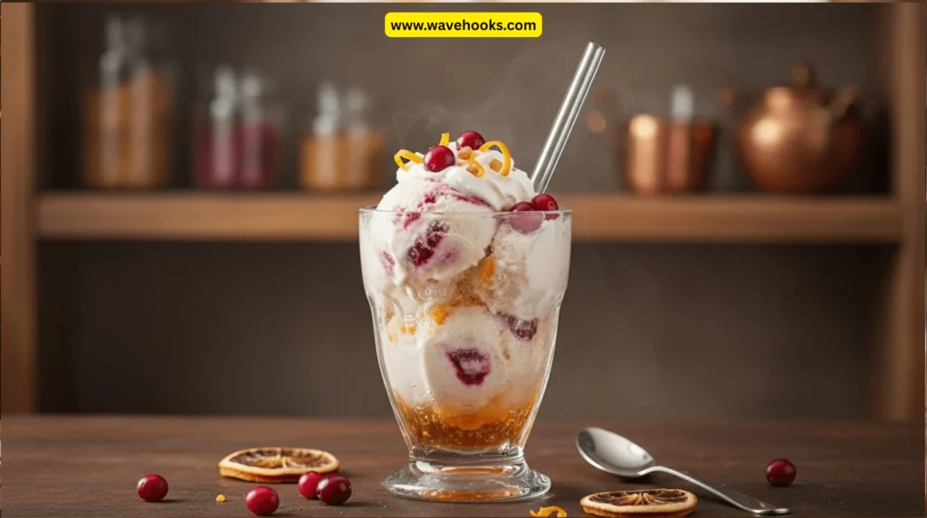 Cranberry-Orange Relish Ice-Cream Float