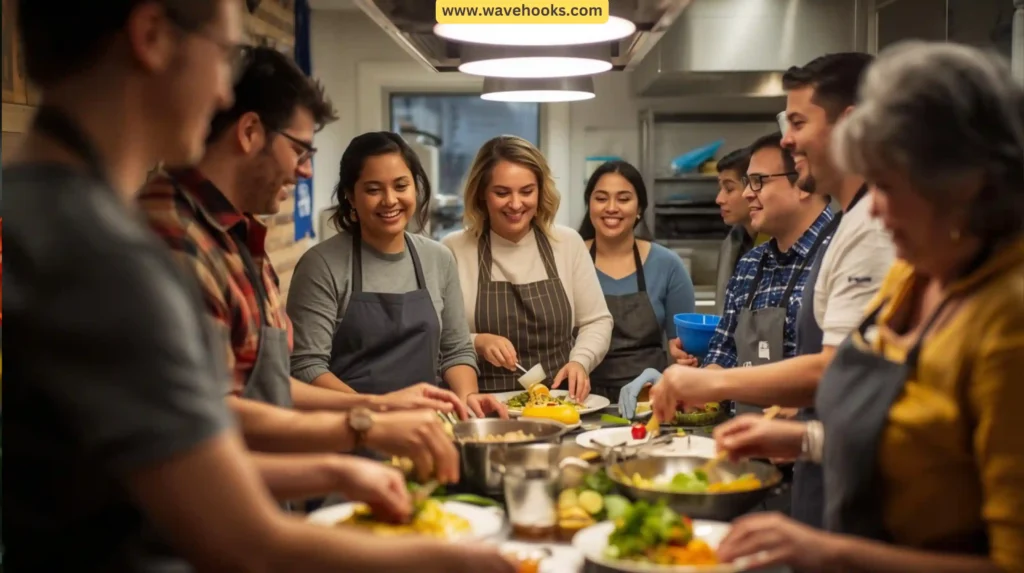 Encourage a cooking class or meal with veterans and families