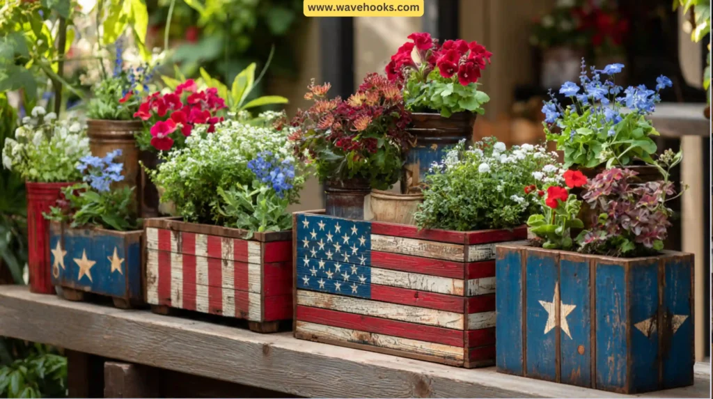 Patriotic Planter Box Display