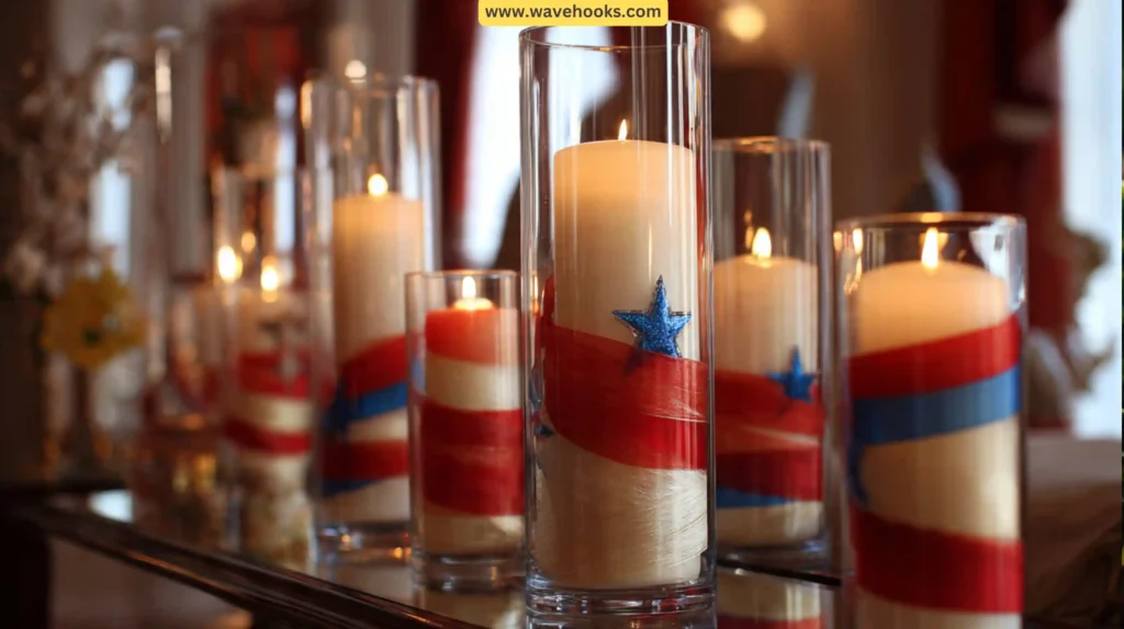 Patriotic Wrap-Around Candle Vases