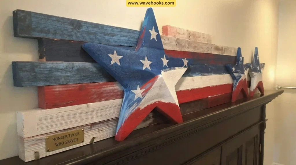 DIY Star-Shaped Wooden Planks Display