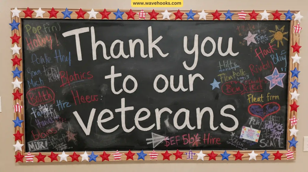 DIY Thank A Vet Chalkboard Wall