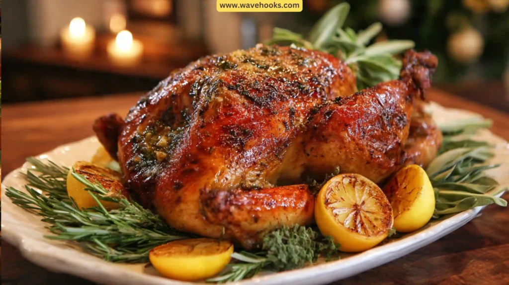 Cider-Brined Turkey with Herb Butter