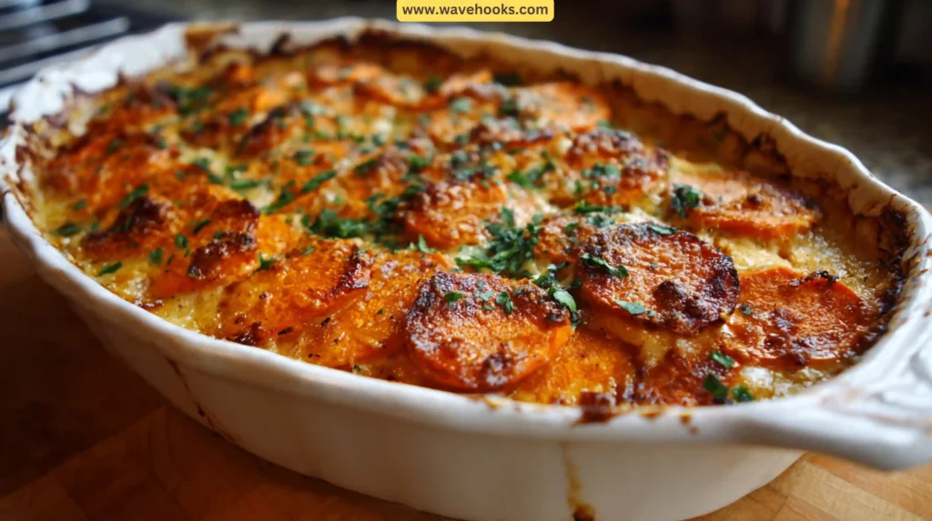 Chipotle Sweet Potato Gratin