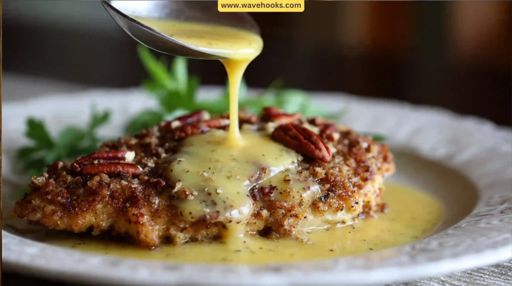Pecan Crusted Chicken with Honey Dijon Sauce