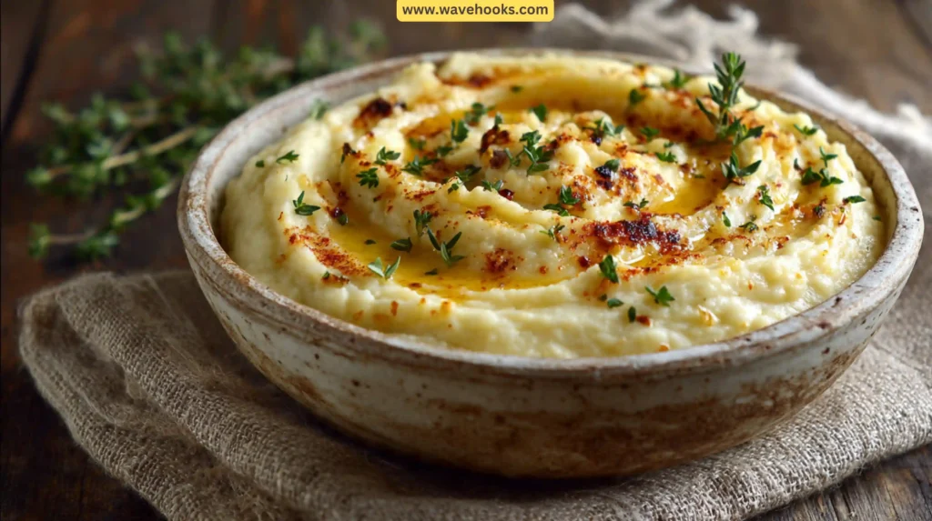 Roasted Garlic Mashed Parsnips