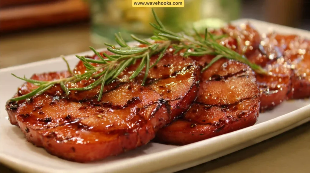14. Brown Sugar Glazed Ham Steaks