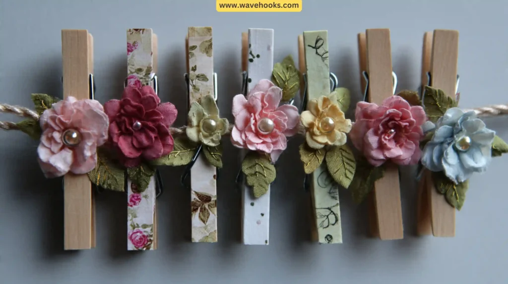 Embellished Clothespin Place Holders