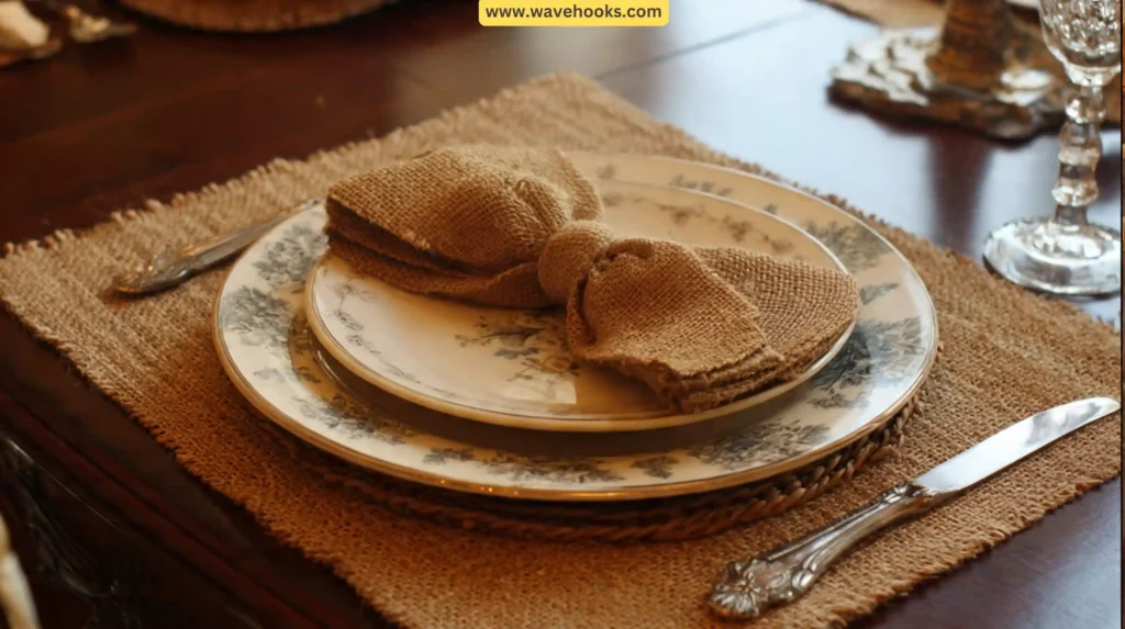 No-Sew Burlap Table Placemats