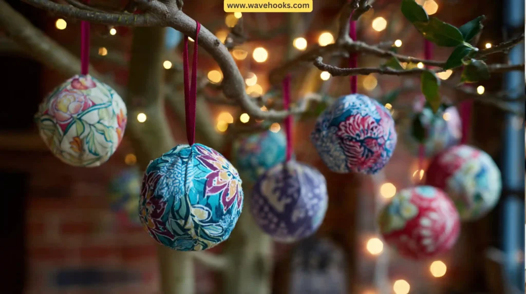 8. Scrap Fabric Baubles 