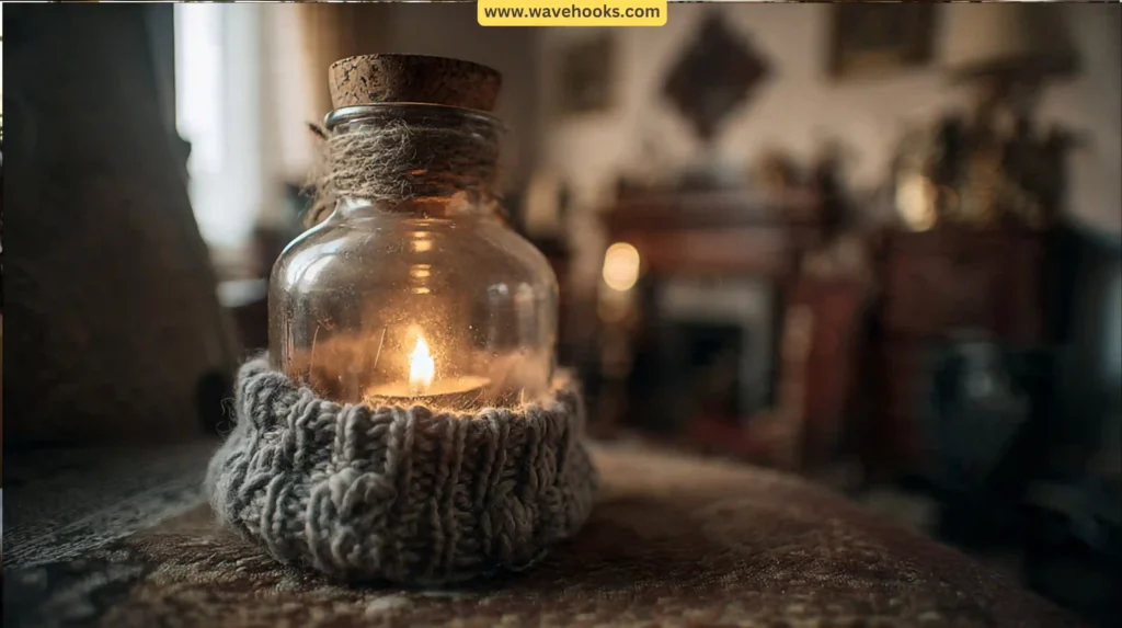 28. Sweater-Wrapped Candle Jars