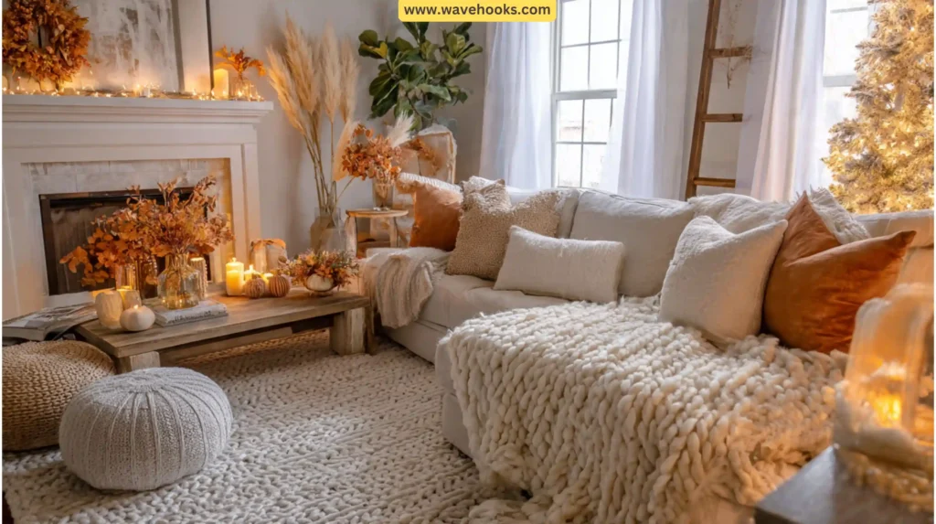 How to transition from fall to Christmas by Softly Blending Autumn Colors Into Winter Hues