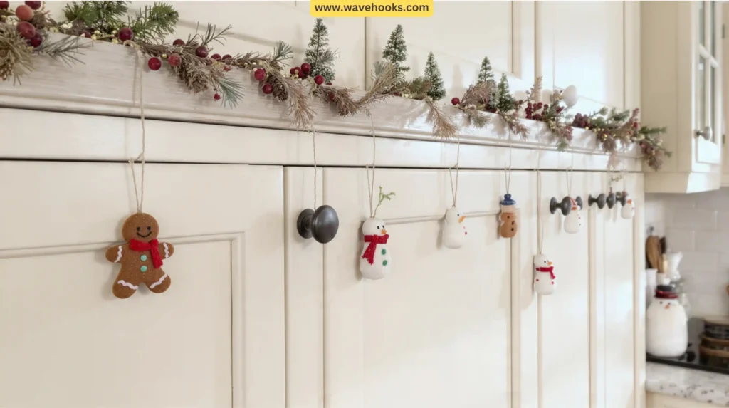 how to decorate kitchen cabinets for Christmas with Creative Mini Decor Add-Ons