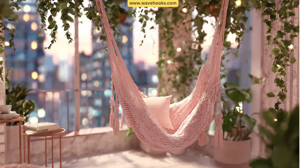 3. Pink Fabric Hammock