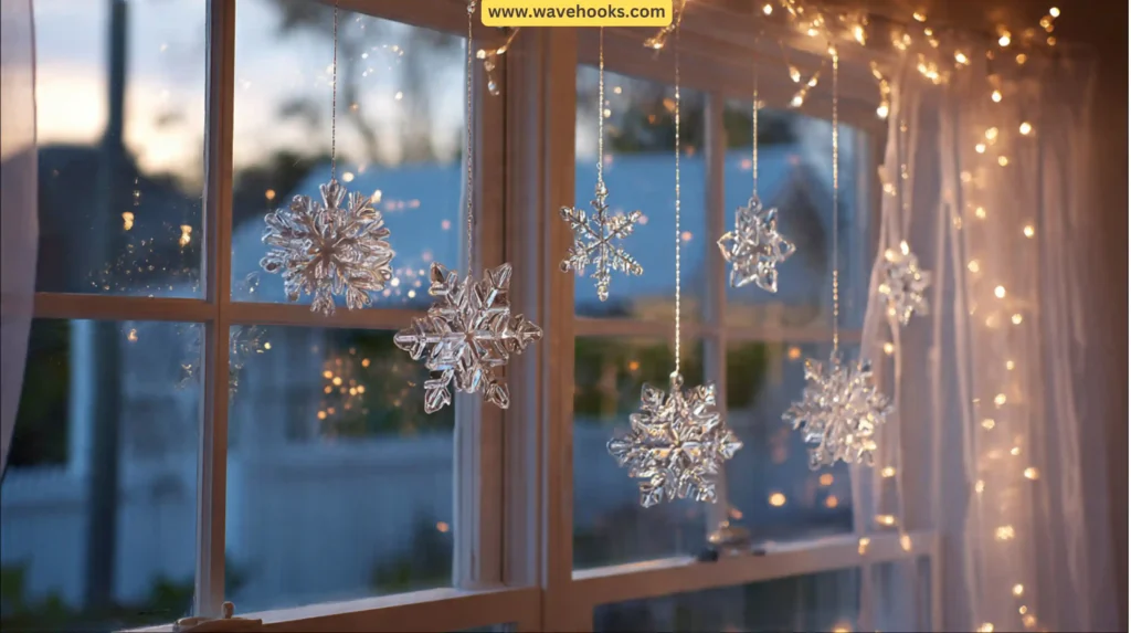 Light and Window Artistry for Simple Christmas Decoration Ideas at Home