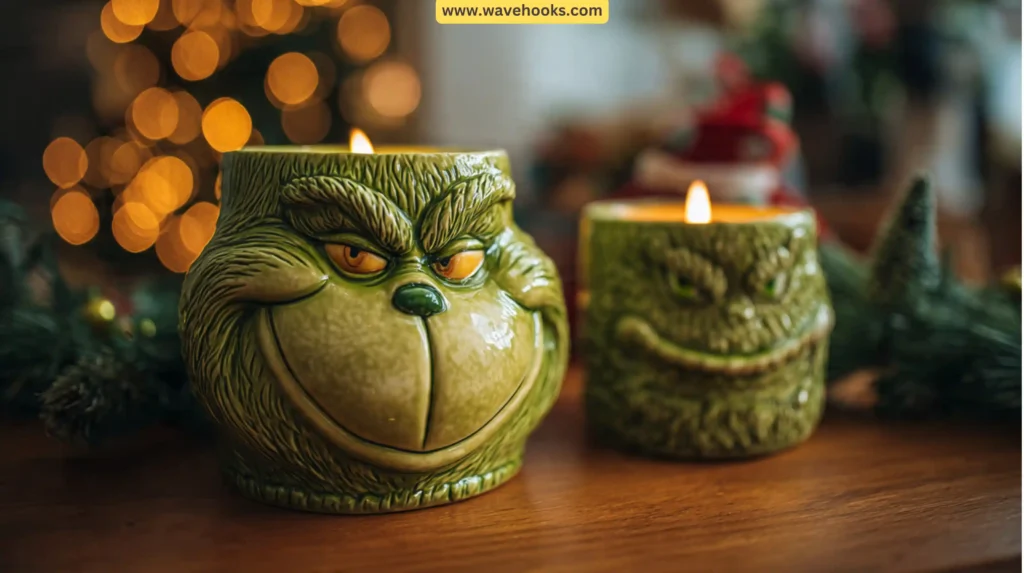 21. Grinch Green Candle Holders