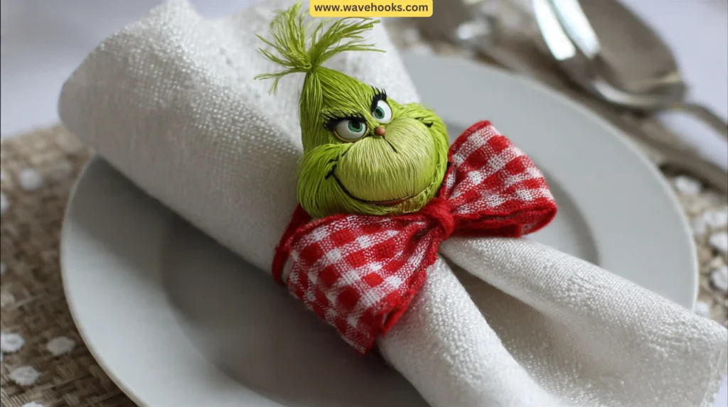 36. Easy Grinch Napkin Rings