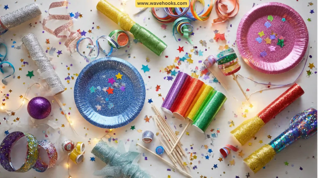 Exciting New Year's Crafts for Kids at Home with Noise Makers and Celebration Tools