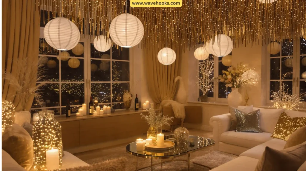 Creative Lighting and Atmosphere for Stunning New Year Party Decoration Ideas