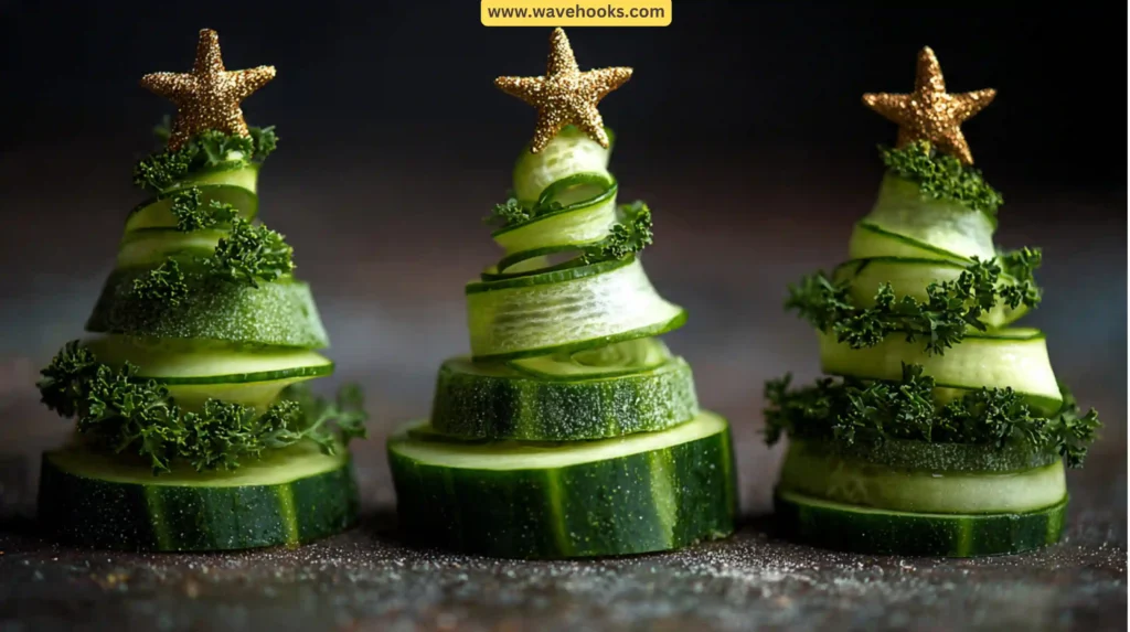 4. Cucumber Christmas Trees