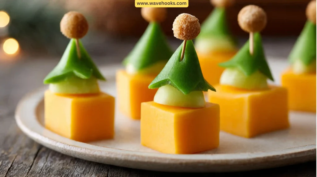6. Elf Hat Cheese Cubes