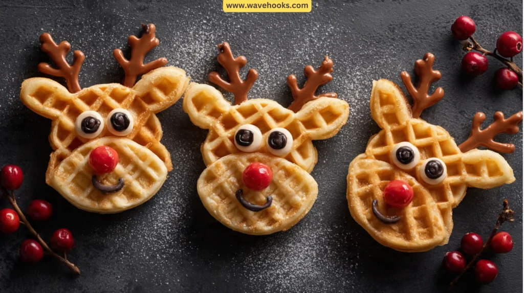 10. Rudolph Waffle Shapes