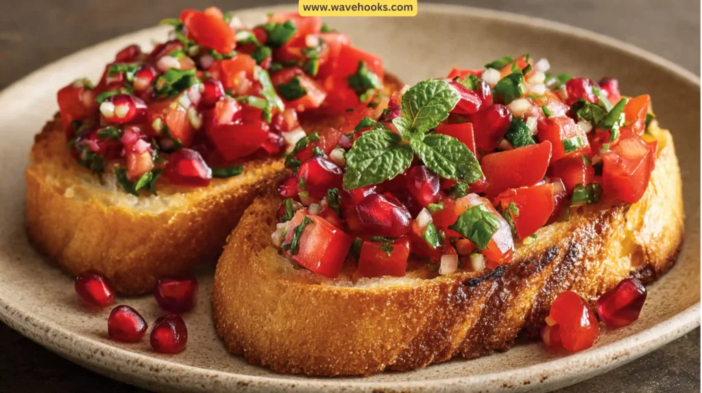 37. Holiday Bruschetta with Pomegranate