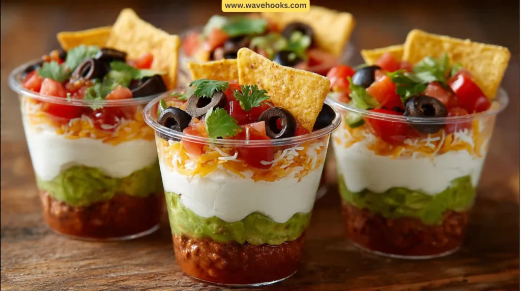 40. Individual Seven-Layer Dip Cups