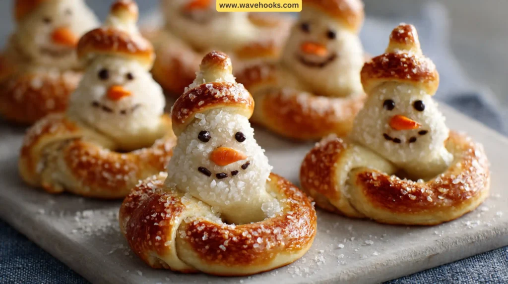 50. Soft Pretzel Snowmen Trees
