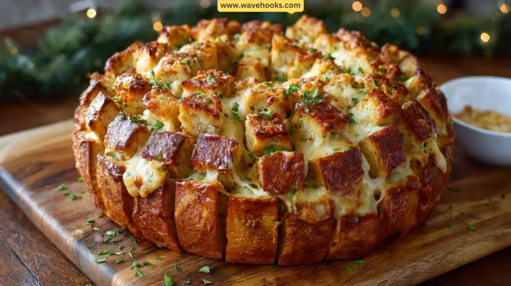 69. Pull-Apart Cheesy Garlic Bread Tree